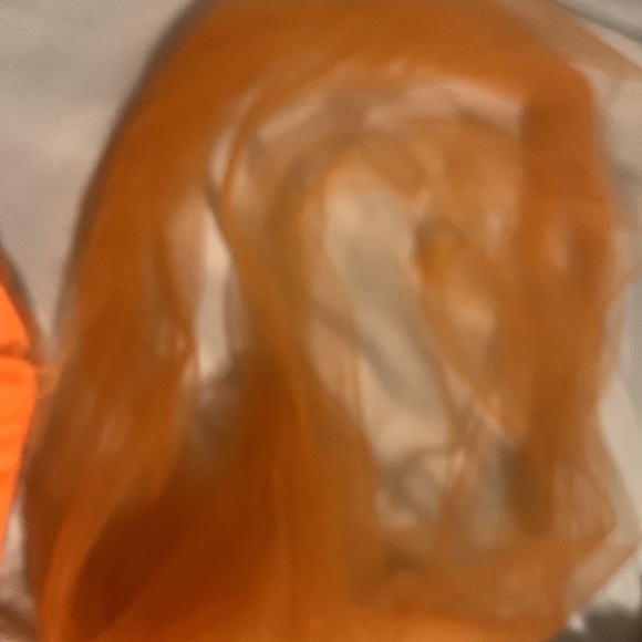 Tea Length prom Formal with sequence and a small wrap and strapless - Picture 2 of 6